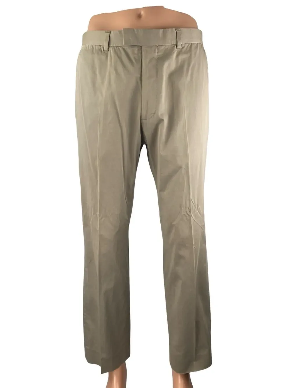 Banana Republic Men's Beige Tan Straight Leg Chino Khaki Trousers Dress Pants 32